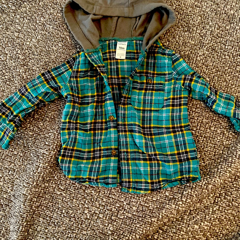 Baby flannel button up